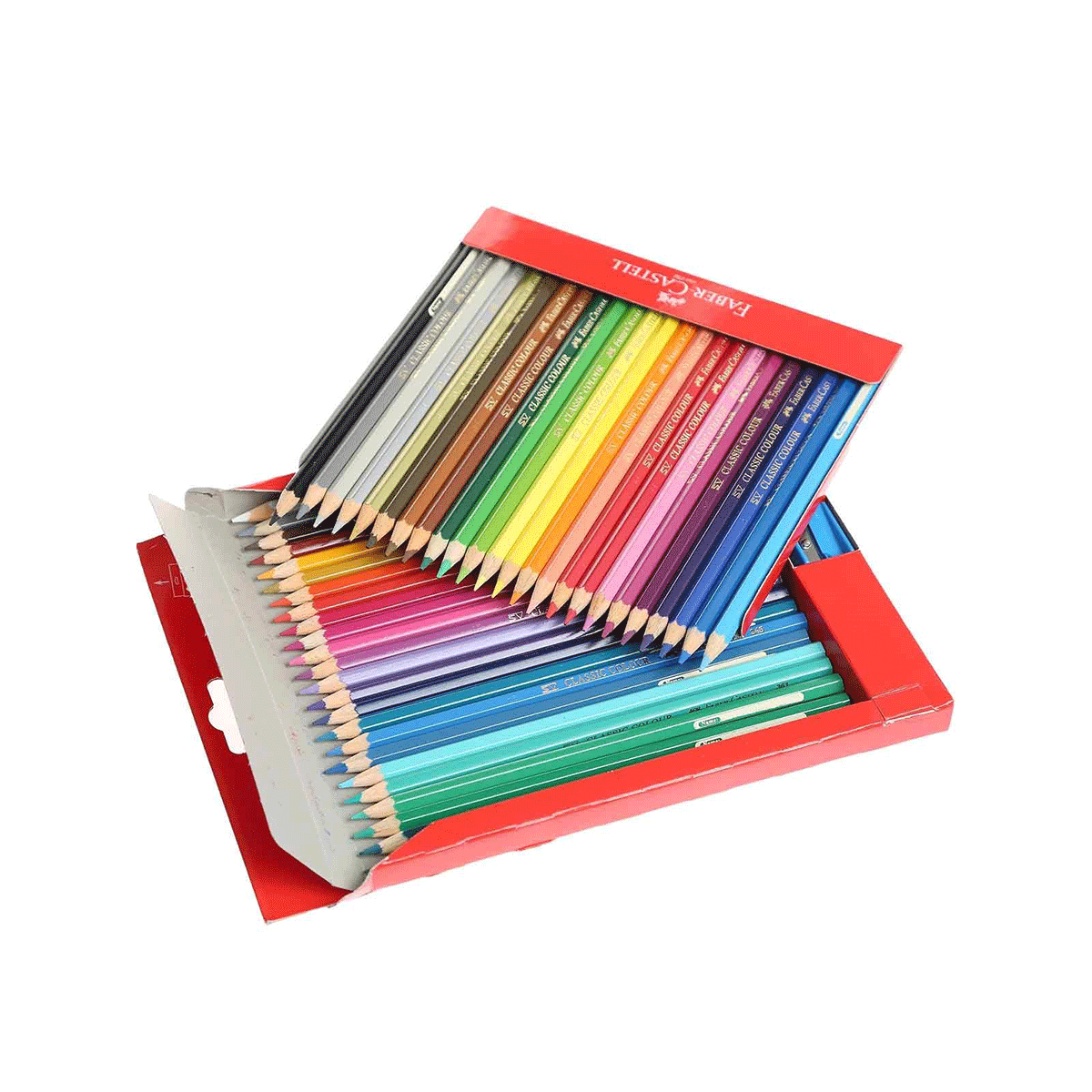 مداد رنگی 48 رنگ جعبه مقوایی کلاسیک فابر