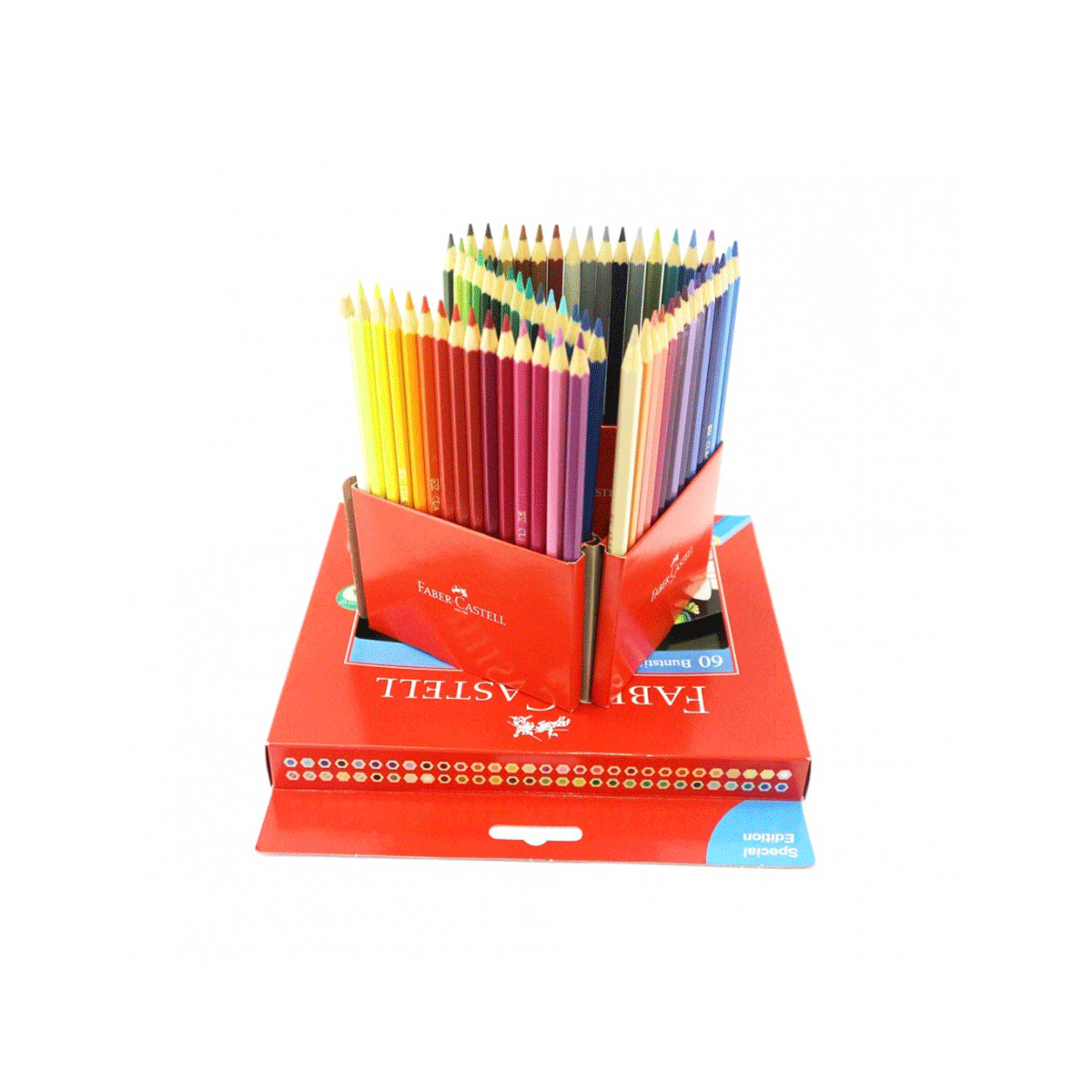 مداد رنگی 60 رنگ جعبه مقوایی فابر 