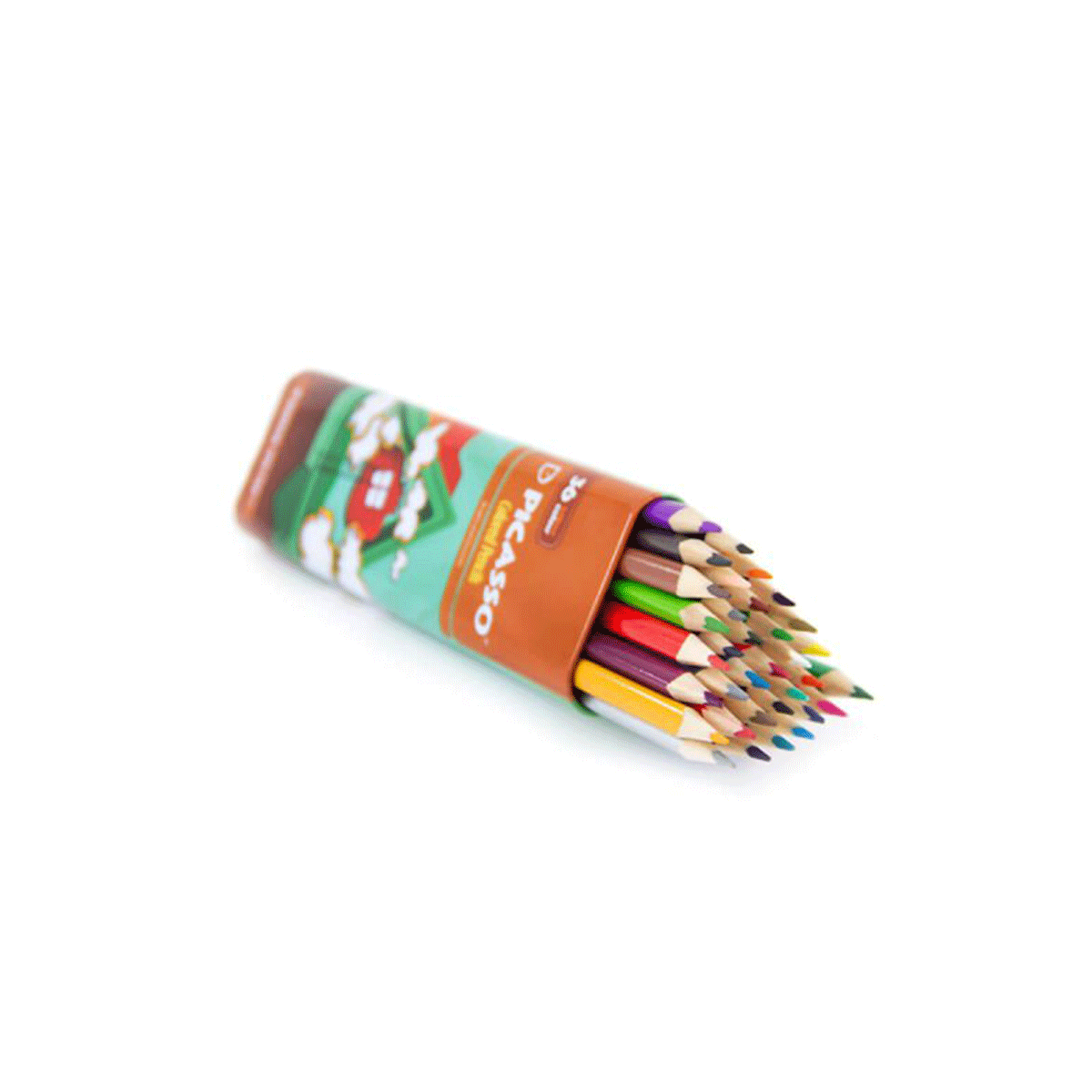مداد رنگی 36 رنگ سه گوش جعبه فلزی پیکاسو