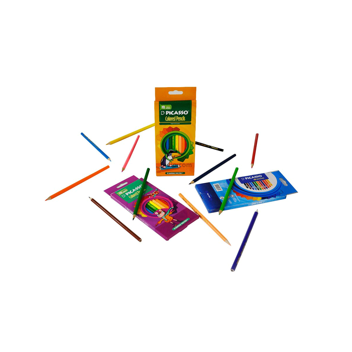 مداد رنگی 12 رنگ مقوایی پیکاسو