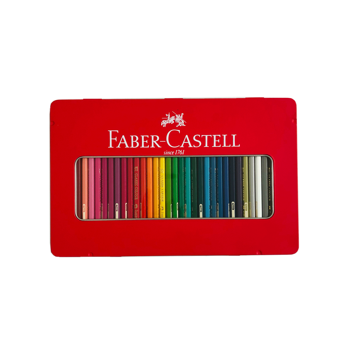مداد رنگی 36 رنگ جعبه فلزی / فابر