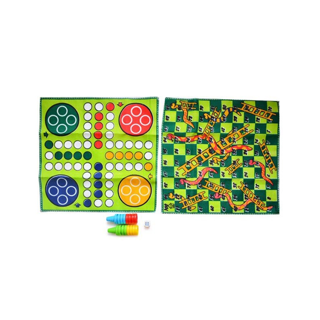 بازی فکری منچ و مارپله پارچه ای