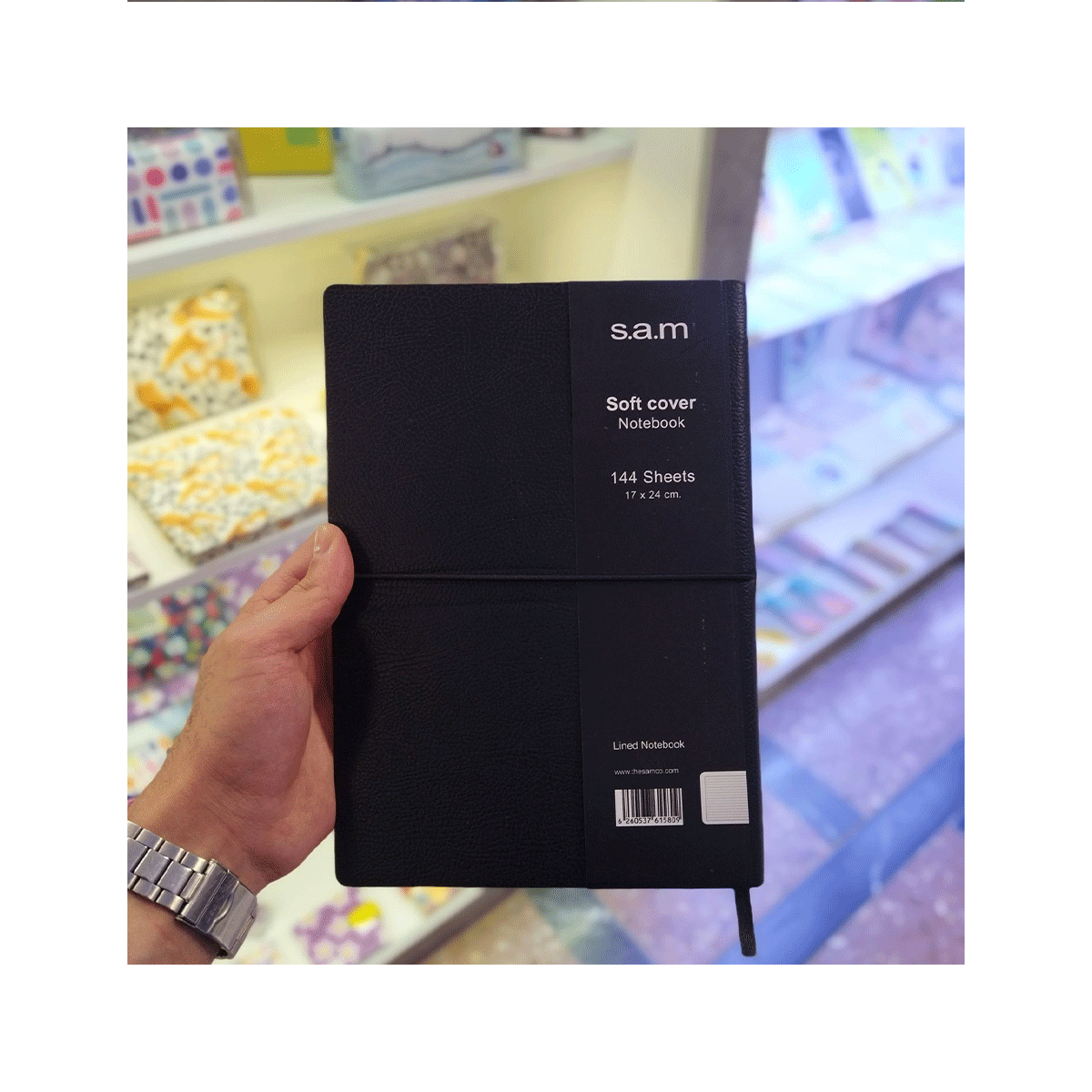 دفتر وزیری 144 برگ دنزو خط دار رنگ مشکی