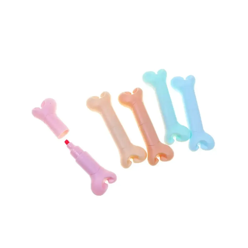 هایلایتر فانتزی طرح استخوان پاستیلی 6 رنگ 