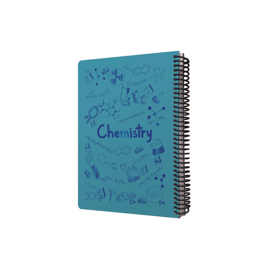 دفتر خط دار دات نوت طرح فرمول شیمی شاینی آبی