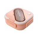 ظرف غذا ماکروویو مربع رنگی صورتی