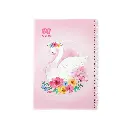 دفتر مشق 60 برگ نیکولند طرح قو حاشیه رنگی 