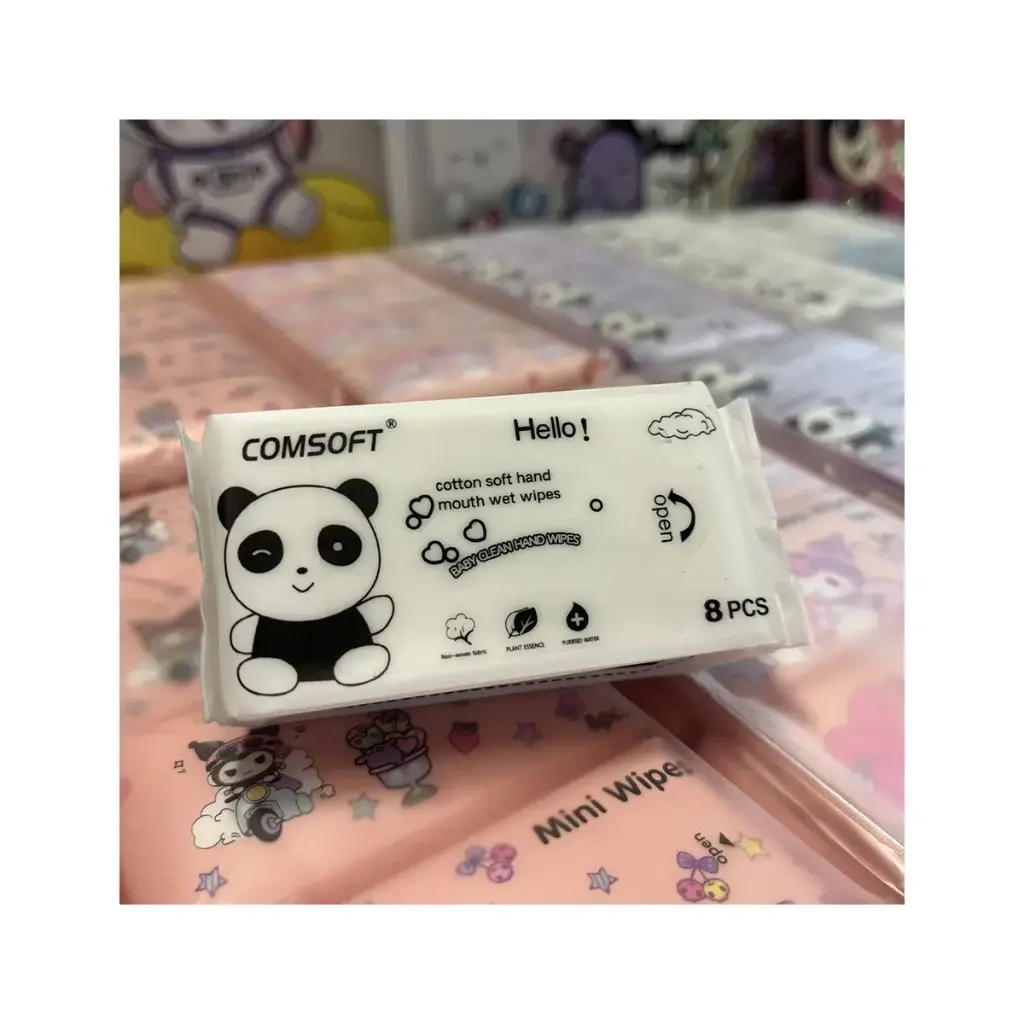 دستمال مرطوب 8 تایی پاندا سفید