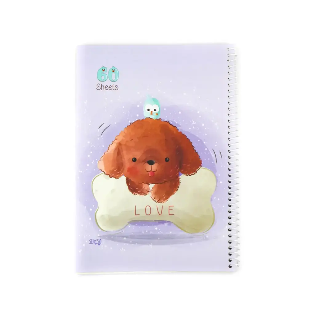 دفتر مشق 60 برگ نیکولند طرح هاپو حاشیه رنگی 