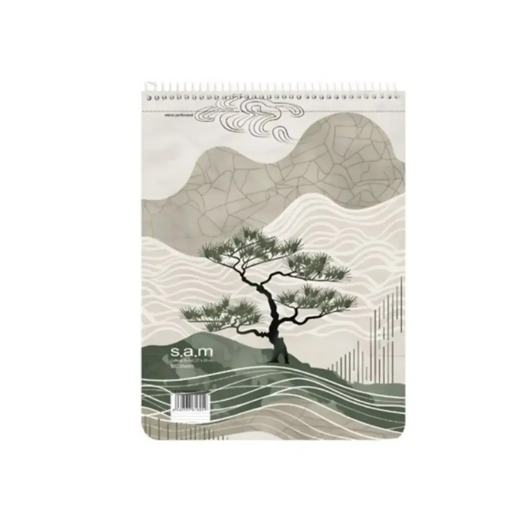 دفتر 100 برگ رحلی خط دار با پرفراژ سم طرح 4