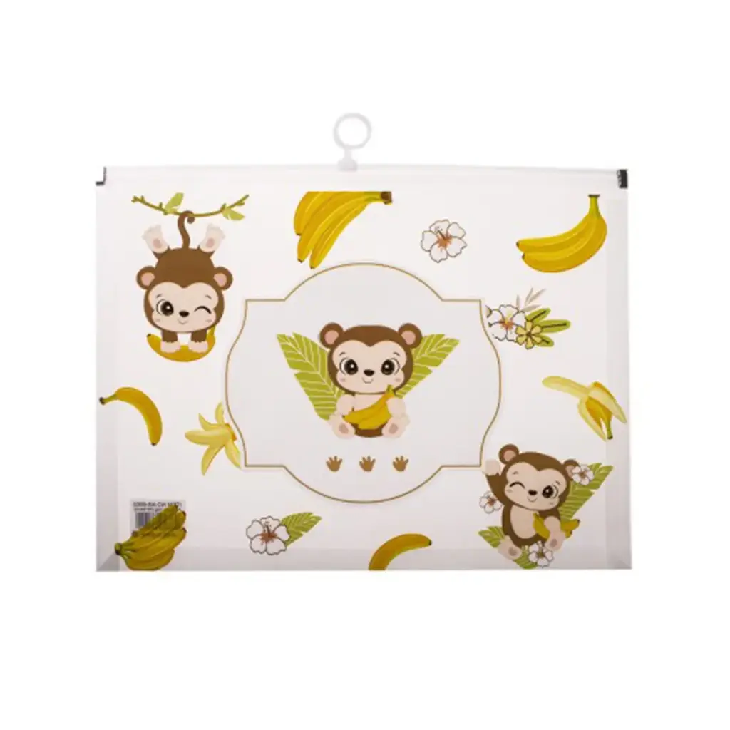 پوشه شفاف فانتزی آ4 طرح میمون موزی