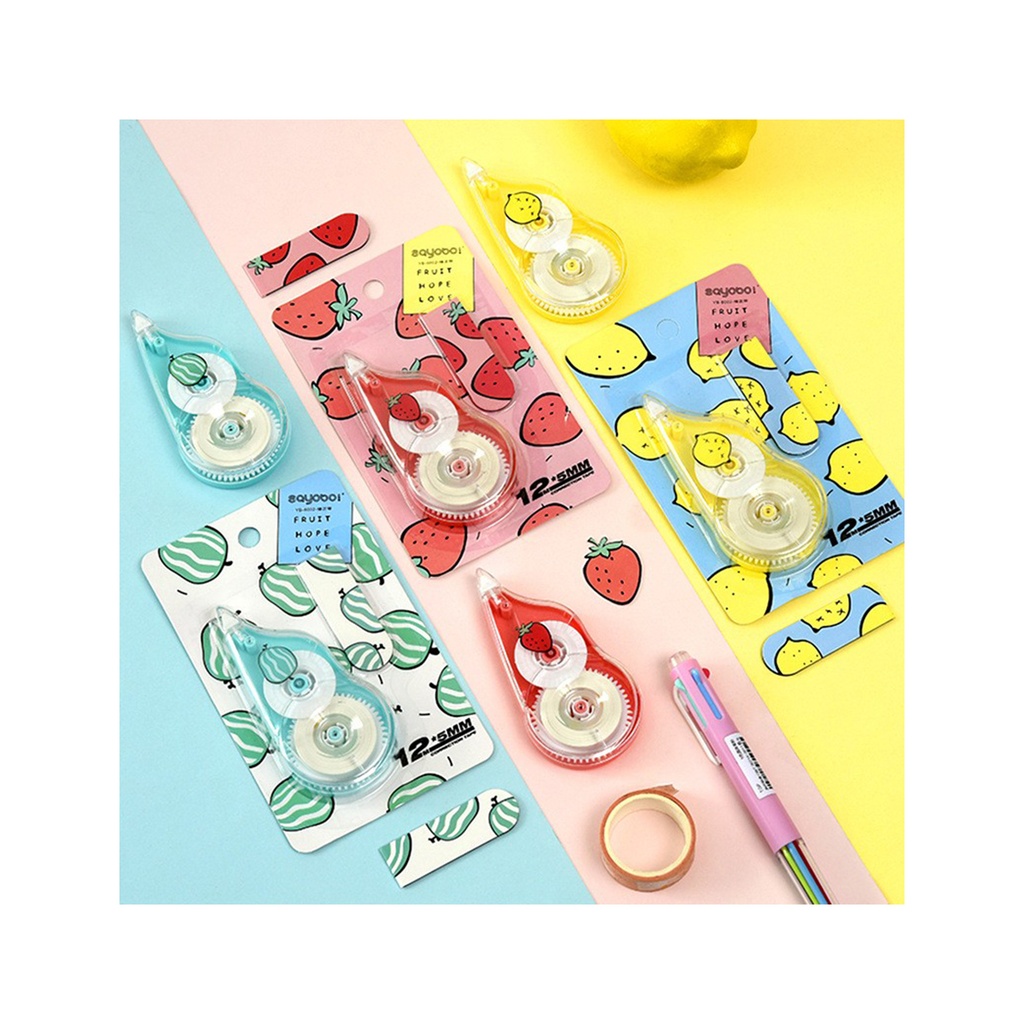 غلط گیر نواری با بوکمارک مدل میوه ها سبزآبی