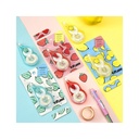 غلط گیر نواری با بوکمارک مدل میوه ها سبزآبی