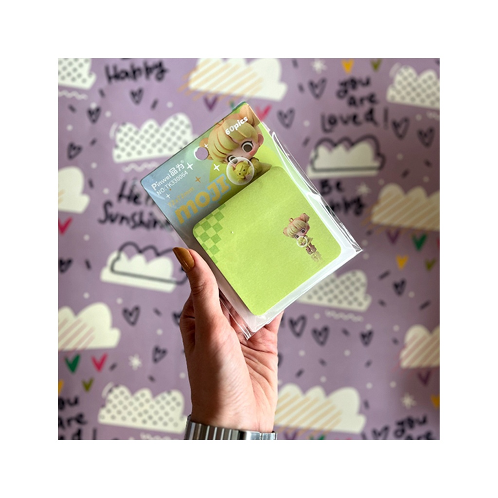 استیک نوت فانتزی دختر رنگ سبز