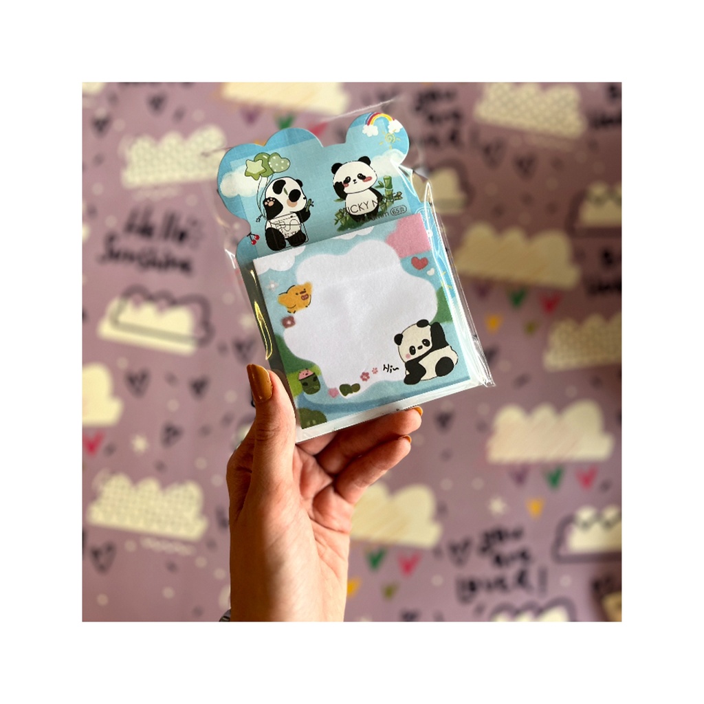 استیک نوت فانتزی پاندای شیطون رنگ آبی