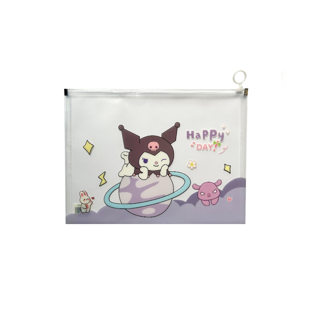 پوشه شفاف فانتزی آ4 کرومی happy day