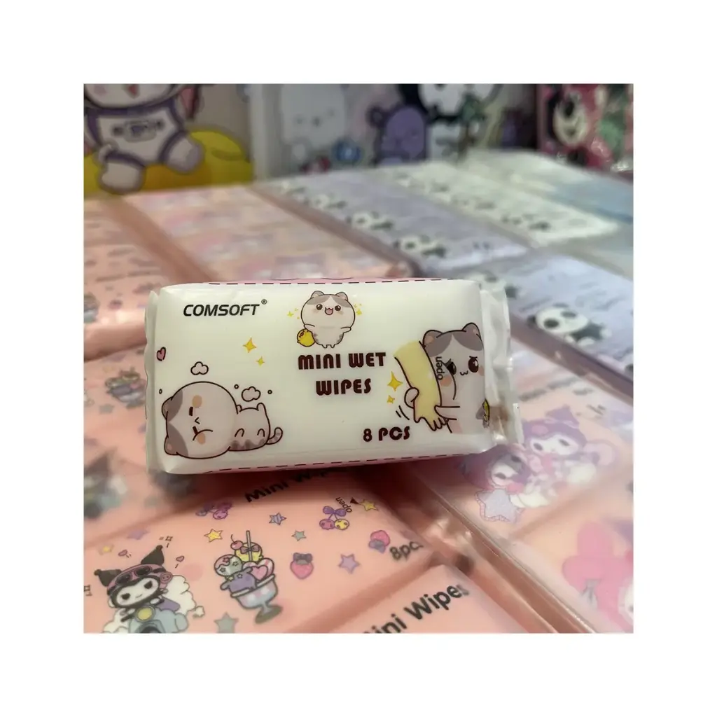 دستمال مرطوب 8 تایی گربه کیوت