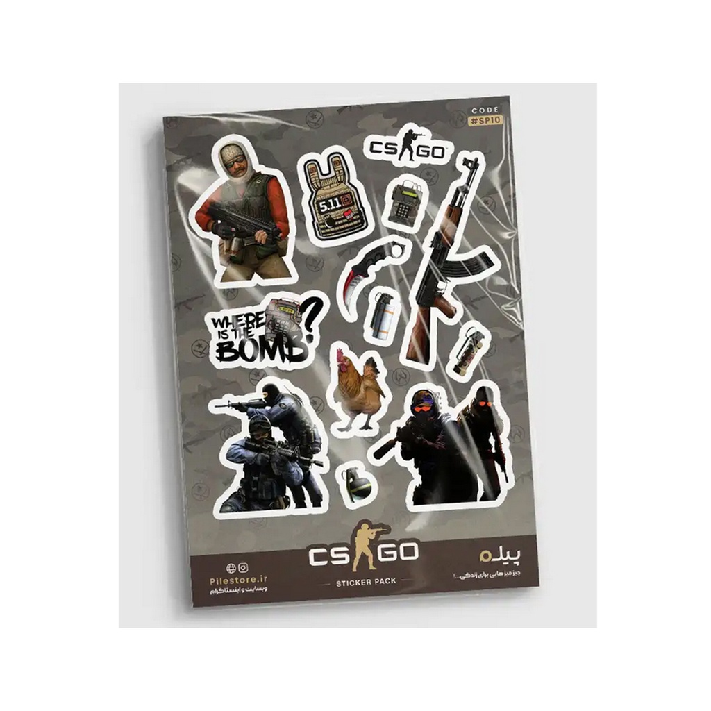 استیکر پیله استور M کد 10