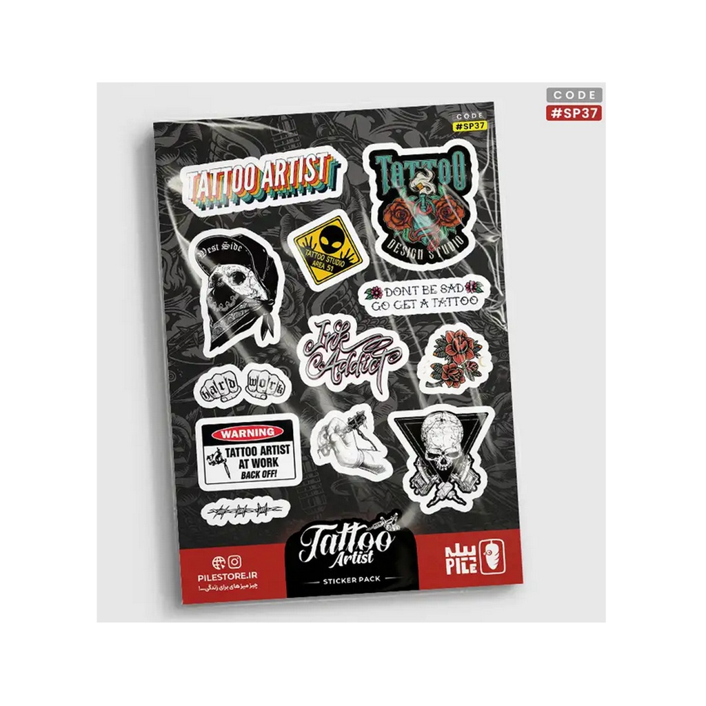 استیکر پیله استور M کد 37