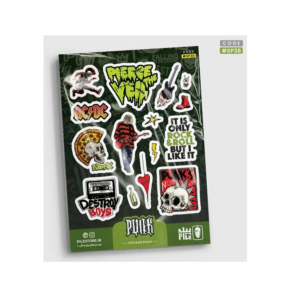 استیکر پیله استور M کد 38