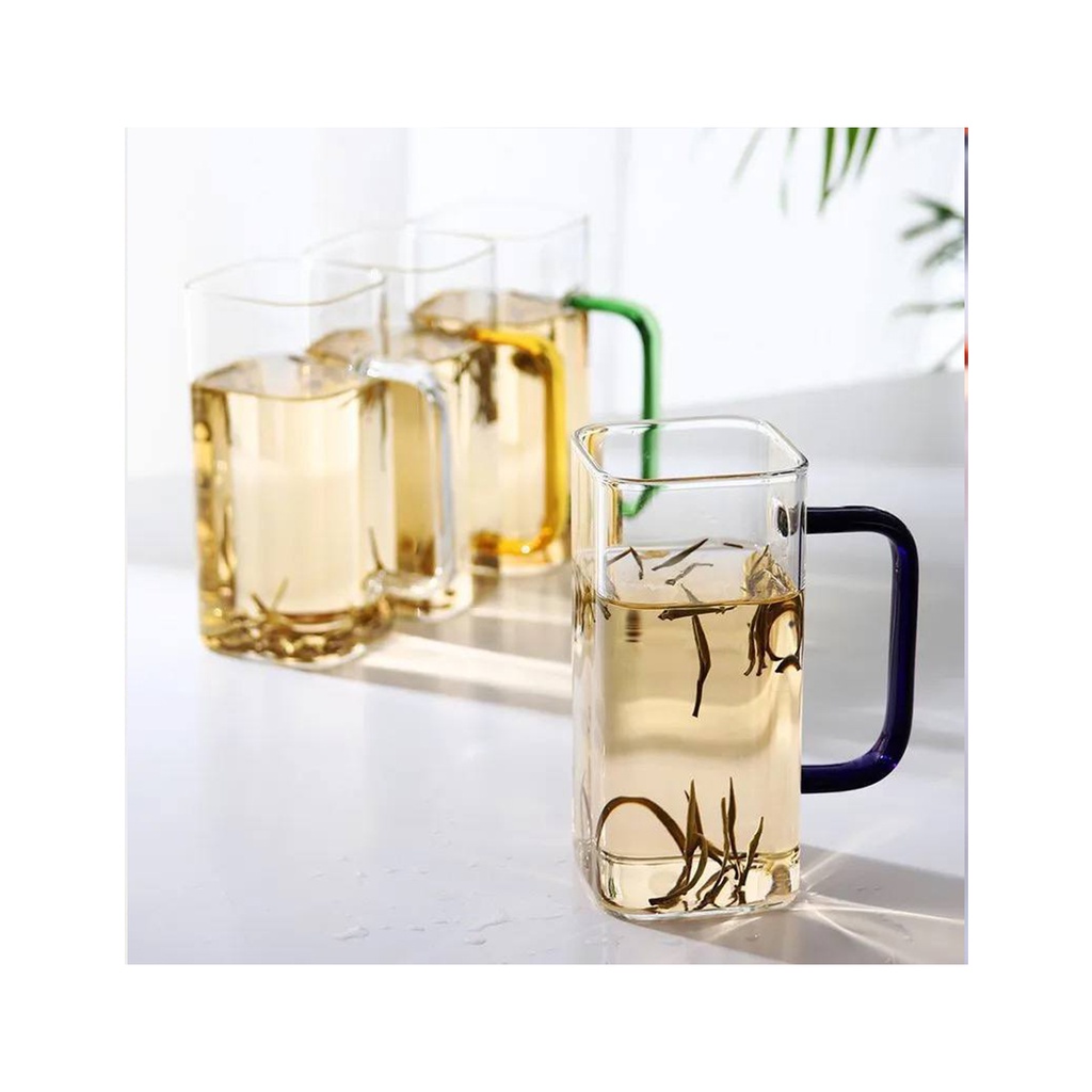 ماگ پیرکس دسته رنگی بلند