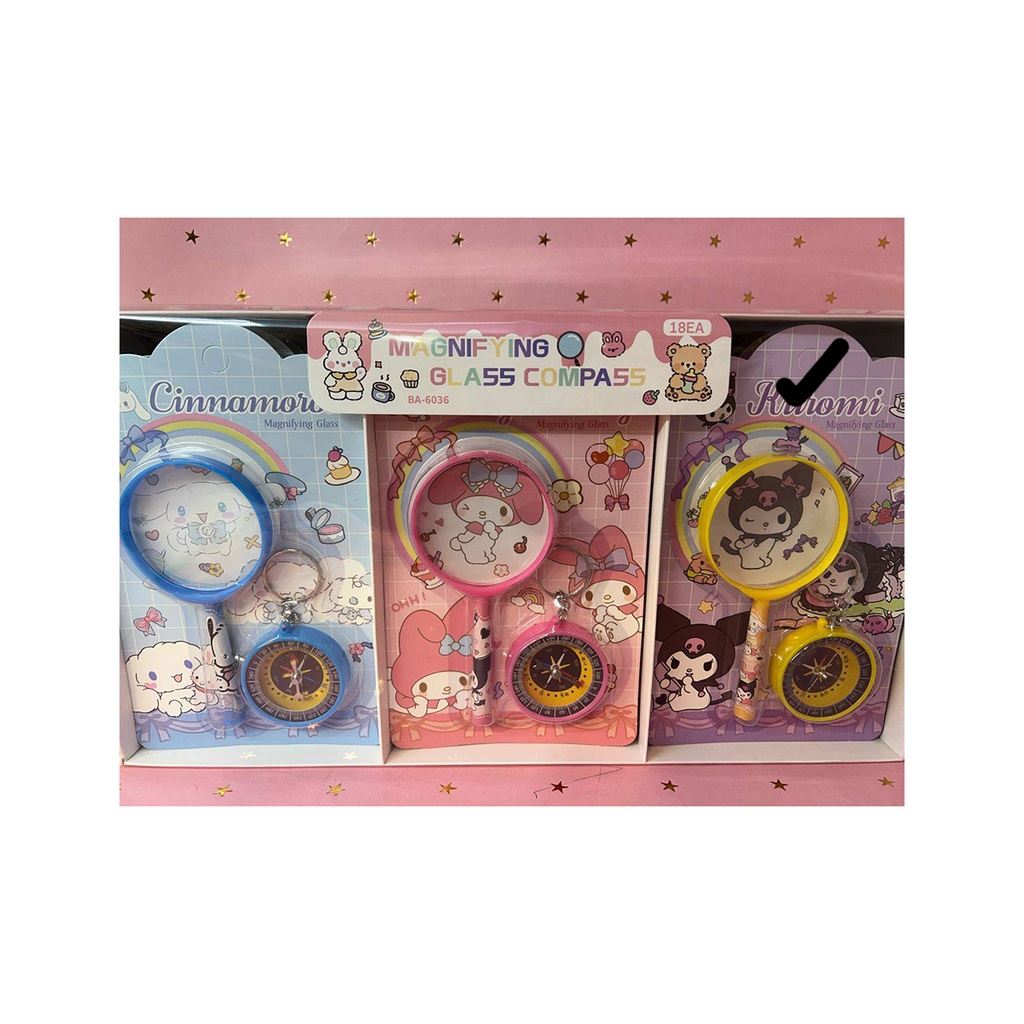 ذره بین و قطب نما طرح کرومی