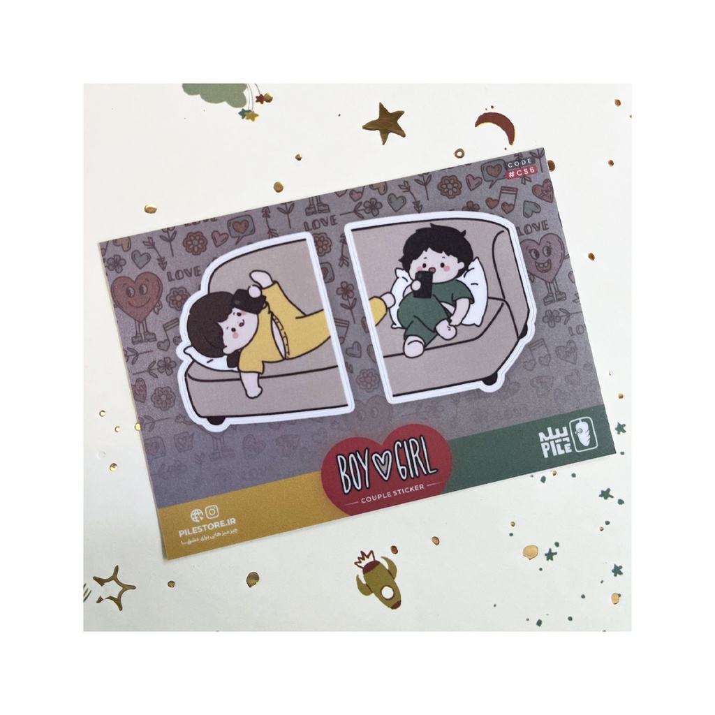 استیکر کاپلی پیله M کد 6