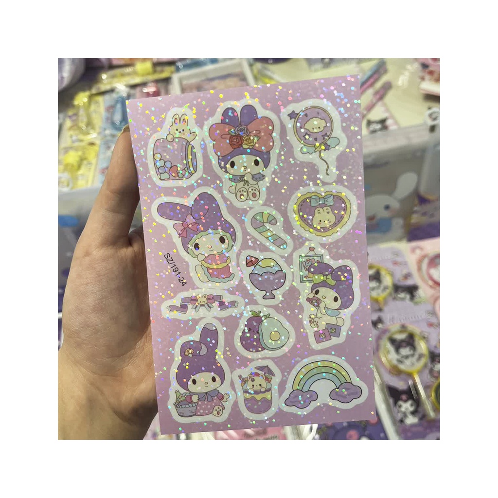 استیکر فانتزی کرومی ورقه ای رنگ بنفش 2