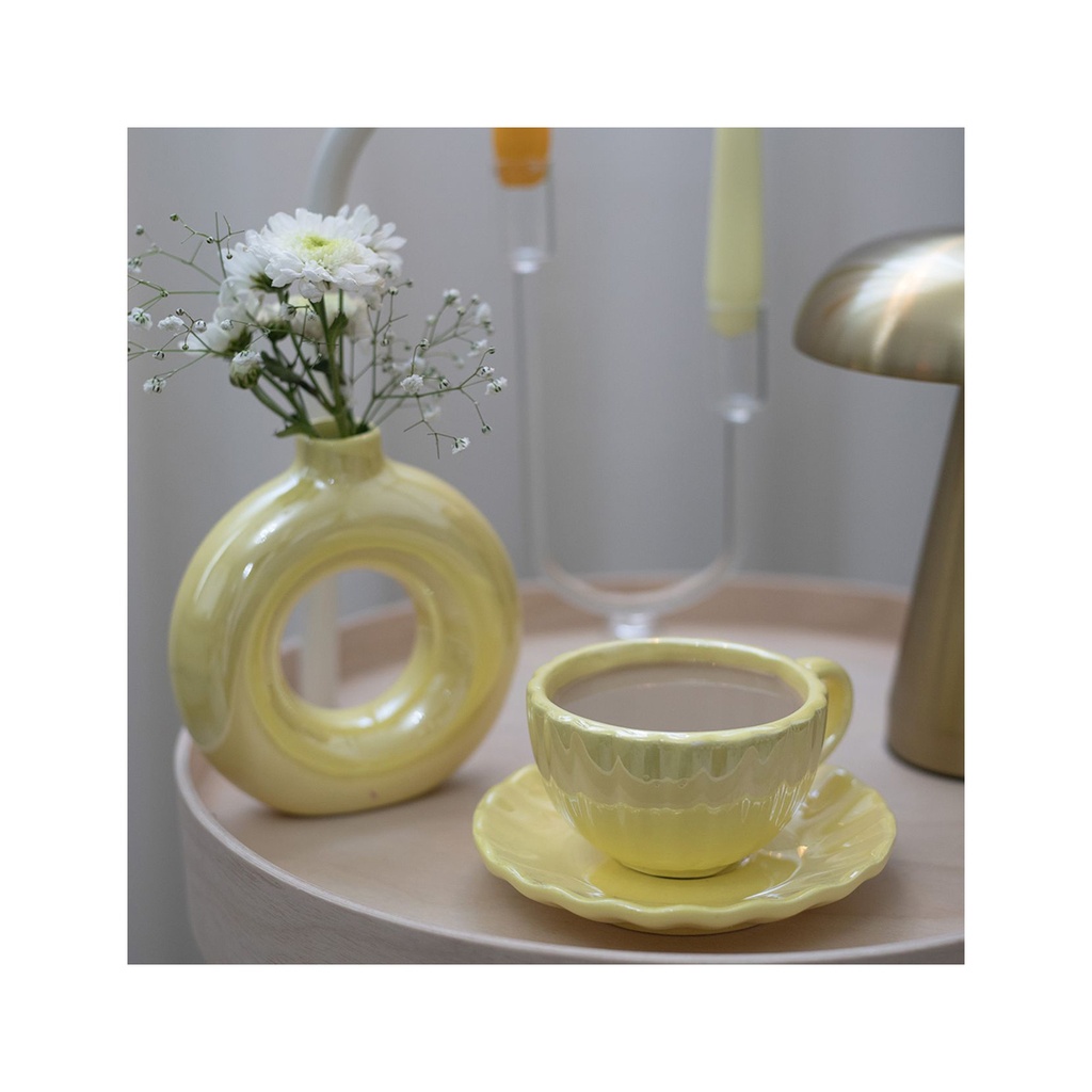 ماگ و زیره ست دالبری زرد / لومینوس