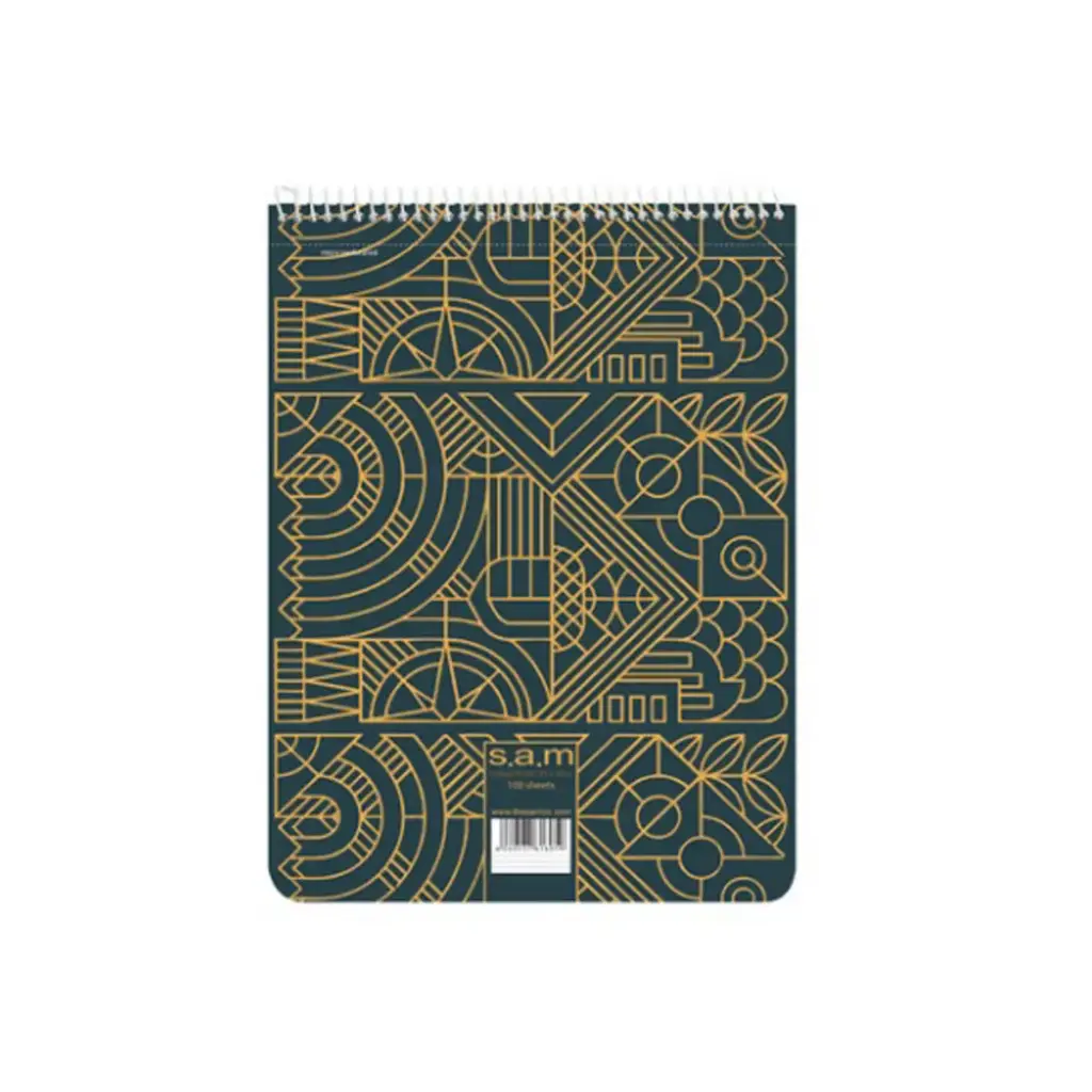 دفتر 100 برگ رحلی خط دار با پرفراژ سم طرح 7