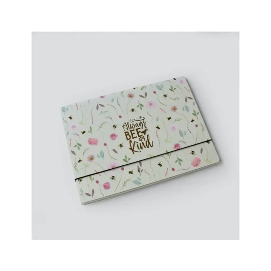 پوشه مقوایی طرح گل و زنبور / دات نوت