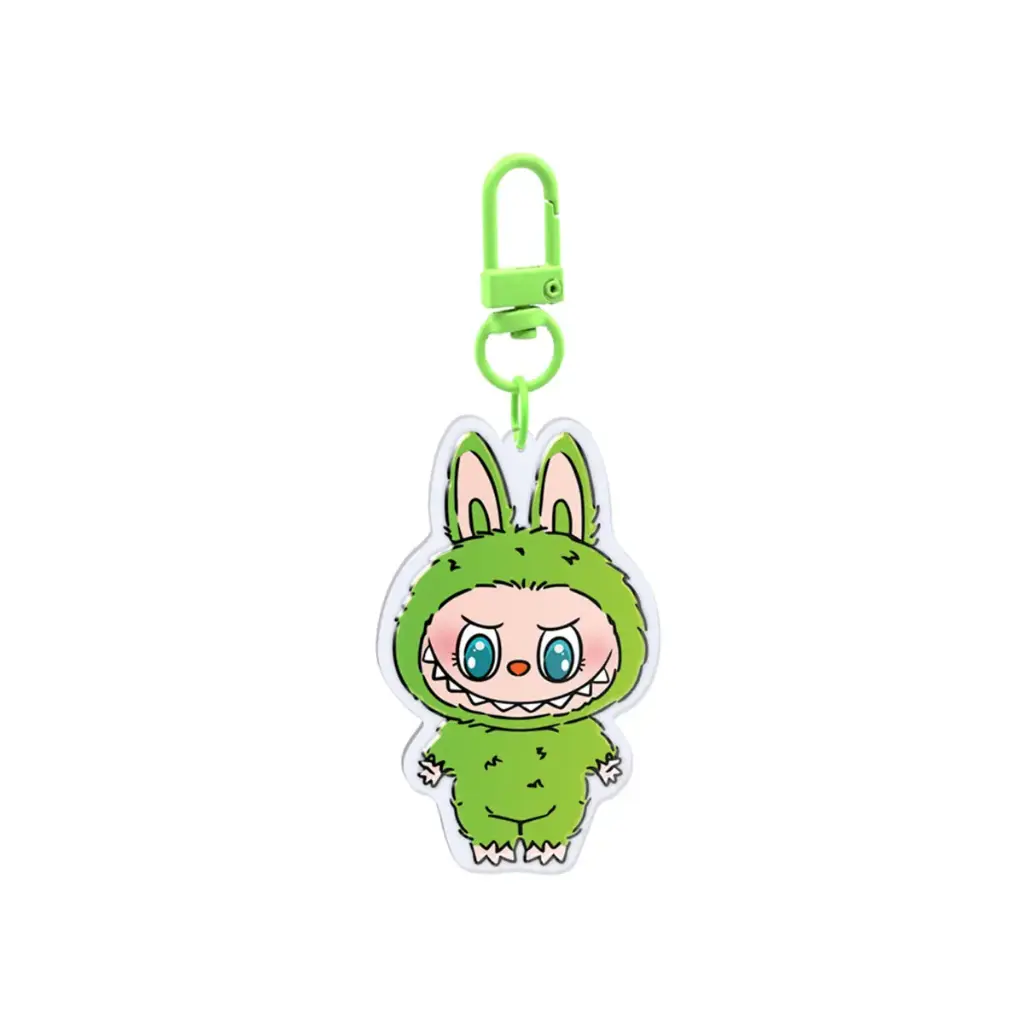 آویز شیشه ای لبوبو رنگ سبز / طوطی دیزاین