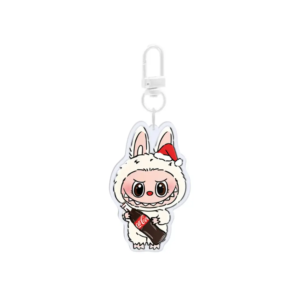 آویز شیشه ای لبوبو رنگ سفید / طوطی دیزاین