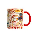 ماگ داخل رنگی دختر پاییزی / طوطی دیزاین