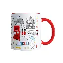 ماگ داخل رنگی لندن / طوطی دیزاین