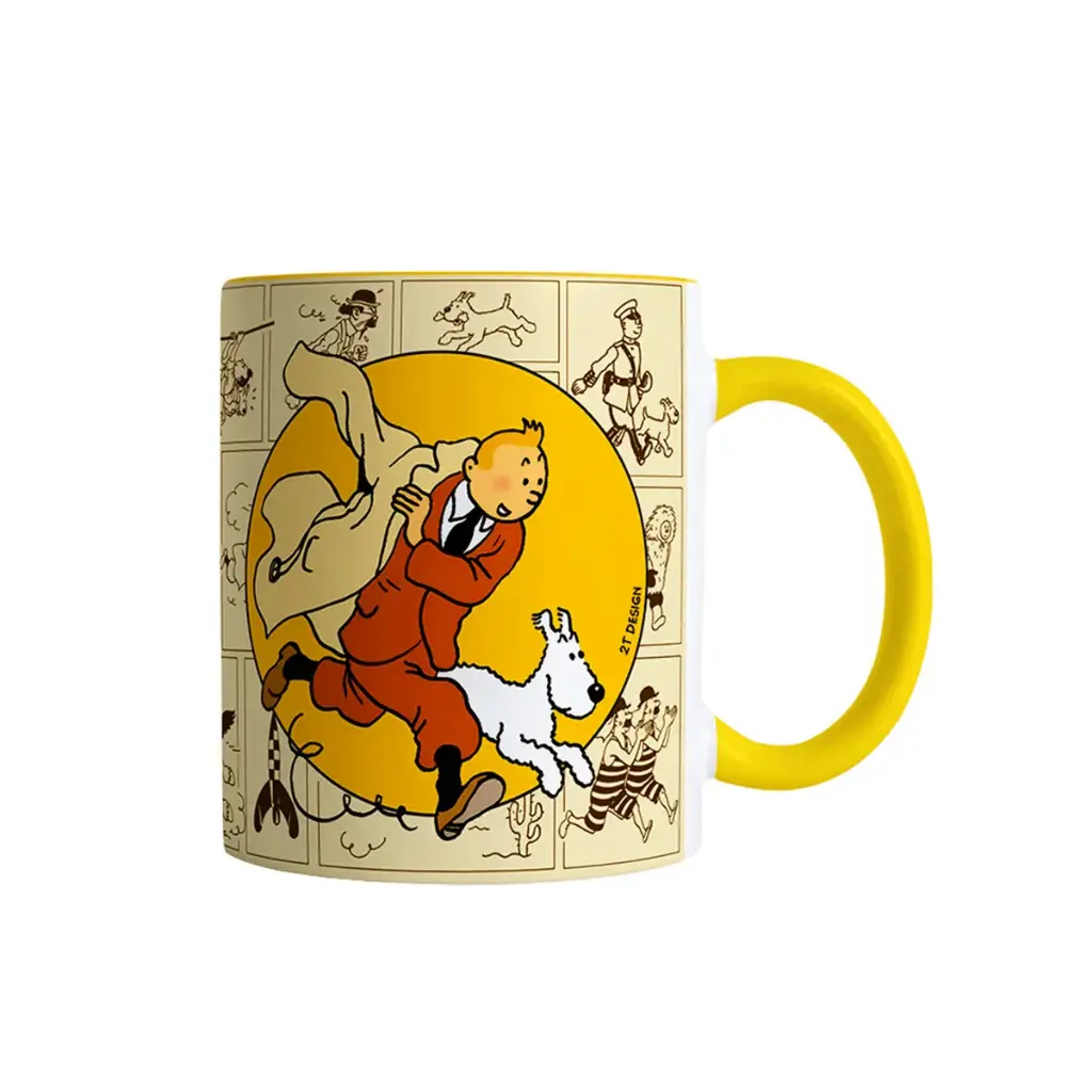 ماگ داخل رنگی تن تن / طوطی دیزاین