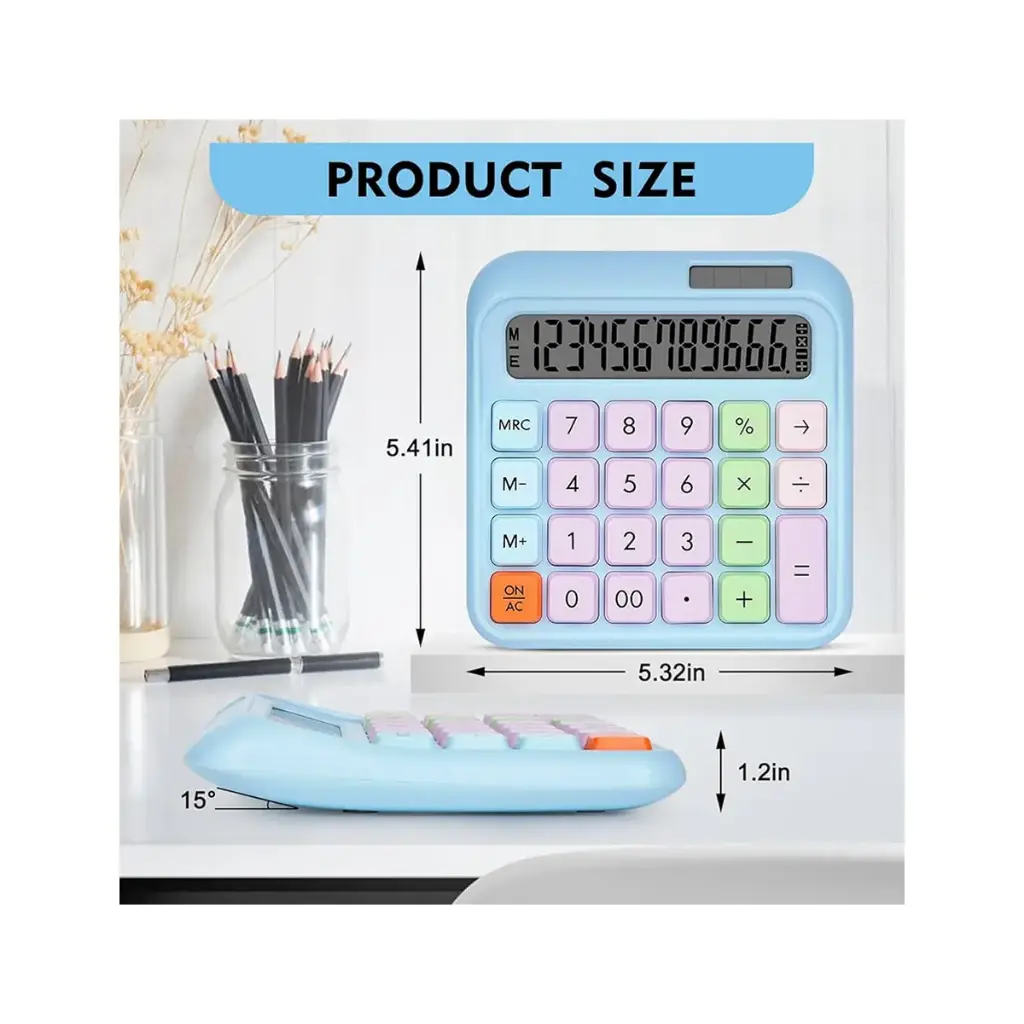 ماشین حساب پاستیلی فانتزی تخت دکمه رنگی