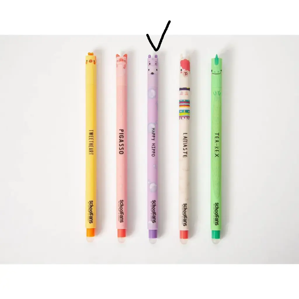 خودکار پاک کن دار طرح اسب آبی / اسکول فنس