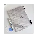 دفتر کلاسوری 60 برگ کریستالی طوسی / سم