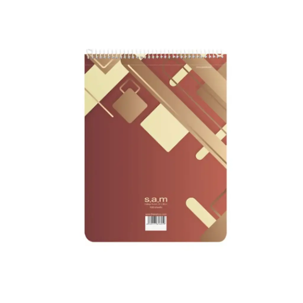 دفتر 100 برگ رحلی خط دار با پرفراژ سم طرح 8 