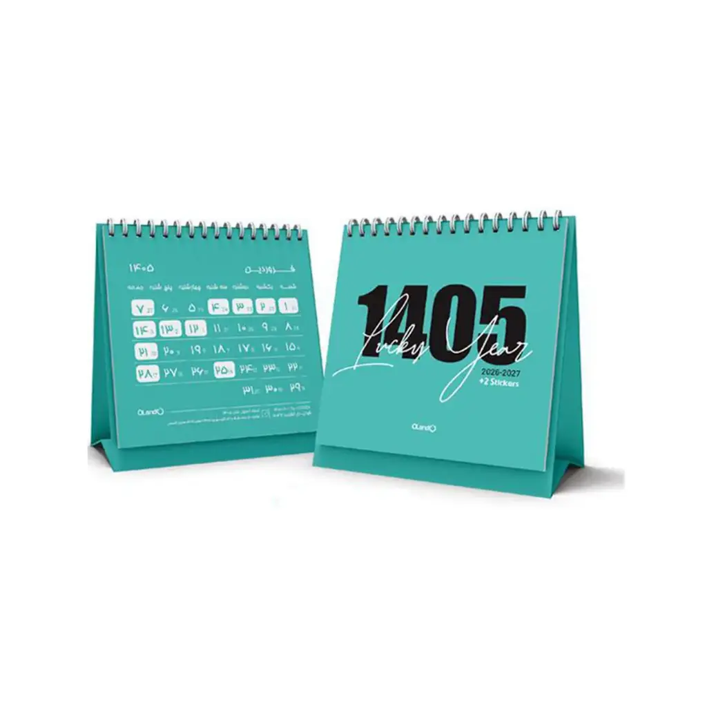 تقویم رومیزی 1405 لاکی برد + استیکر / الند