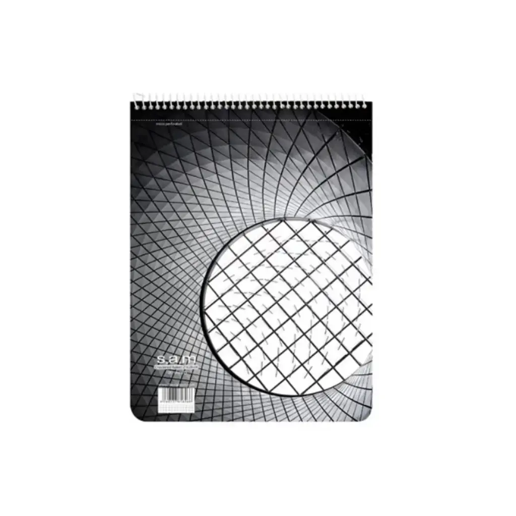 دفتر 100 برگ رحلی شطرنجی با پرفراژ سم طرح 2