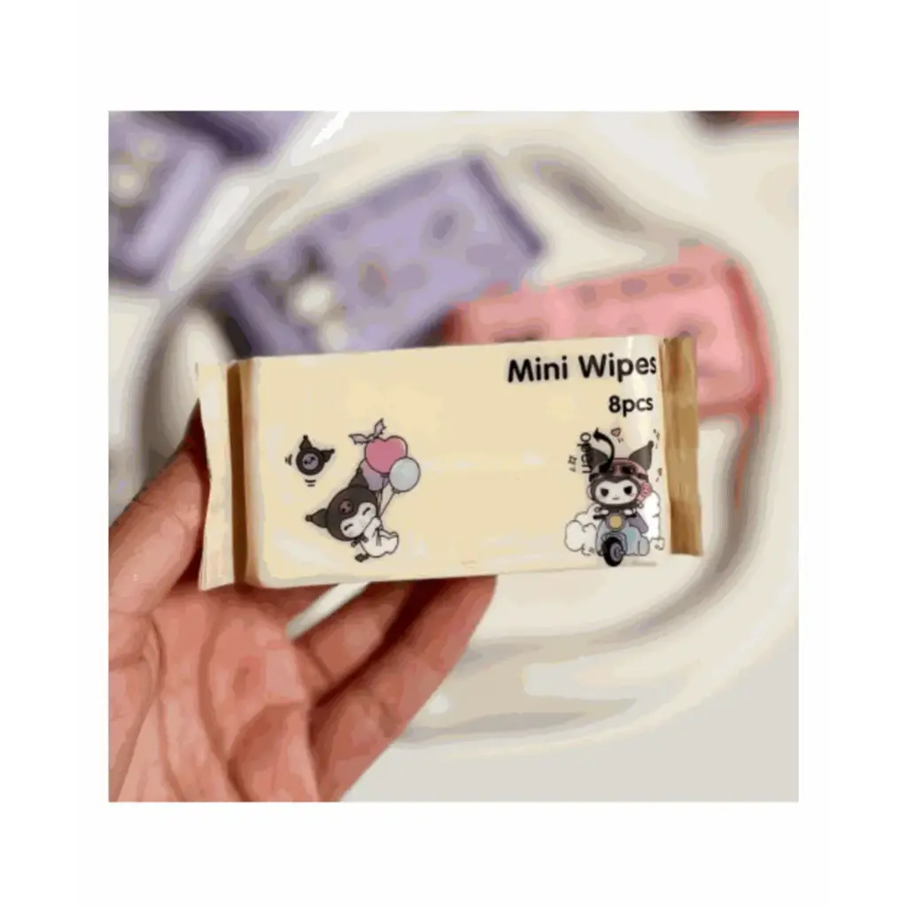 دستمال مرطوب 8 تایی کرومی زرد