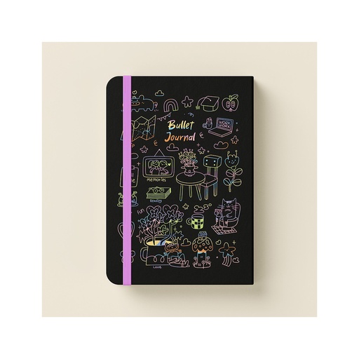 [27868] دفتر فانتزی بولت ژورنال مشکی / مغازک