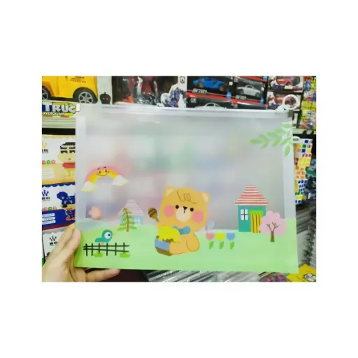 [6982024302107] پوشه شفاف فانتزی آ4 طرح خرس عسل بدست