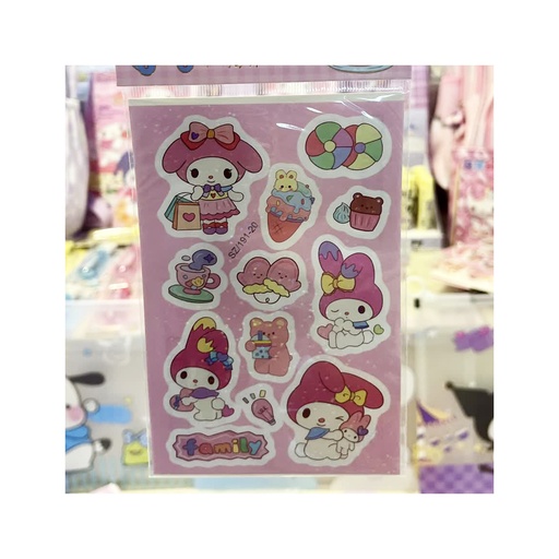 [29087] استیکر فانتزی کرومی ورقه ای رنگ صورتی 2