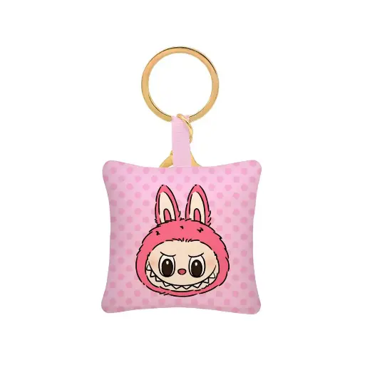 [29407] جاکلیدی بالشتی طرح لبوبو رنگ صورتی / طوطی دیزاین