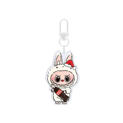 [29415] آویز شیشه ای لبوبو رنگ سفید / طوطی دیزاین