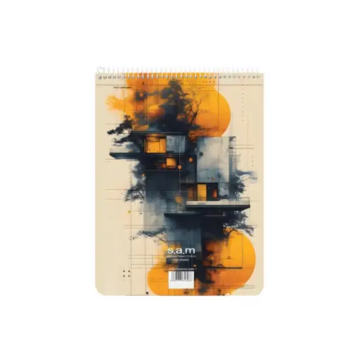 [29751] دفتر 100 برگ رحلی شطرنجی با پرفراژ سم طرح 7