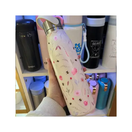 [29814] فلاسک اورجینال گرم و سرد دات نوت طرح گل و زنبور